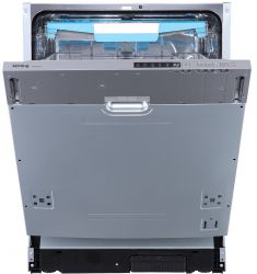 Korting KDI 60017., А+++/A/A, электронное. упр., 5 программ,  14 компл., "Луч на полу" . Третья корзина, 1/2 загрузки, Автоматическое открывание дверцы, Защита от протечек