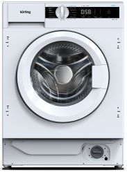 KORTING KWDI 14I96 Встраиваемая стиральная машина с функцией сушки, Инверторный мотор, Функция Пара, загрузка (стирка/сушка): 8/6 кг, скорость отжима 1400 об/мин, 16 программ