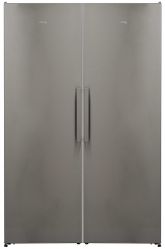 KORTING KNF 1857 X Отдельно стоящая холодильная камера, No Frost,  Управление: Электронное Дисплей: Индикаторы температуры , Габариты (ВхШхГ) (мм): 1860х595х650, цвет - Нерж.сталь