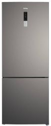 KORTING KNFC 72337 X Холодильник, ИНВЕРТОР,  Ширина 70 см, А++, cенсорное управление Smart Touch с внешним дисплеем, Full NO FROST, зона свежести, (ВхШхГ) 1855x703x703 мм, цвет - нерж. сталь.