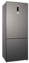 KORTING KNFC 72337 X Холодильник, ИНВЕРТОР,  Ширина 70 см, А++, cенсорное управление Smart Touch с внешним дисплеем, Full NO FROST, зона свежести, (ВхШхГ) 1855x703x703 мм, цвет - нерж. сталь.