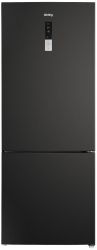 KORTING KNFC 72337 XN Холодильник, ИНВЕРТОР,  Ширина 70 см, А++, cенсорное управление Smart Touch с внешним дисплеем, Full NO FROST, зона свежести, (ВхШхГ) 1855x703x703 мм, цвет - чрная нерж. сталь.