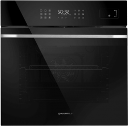 MAUNFELD EOEH7615STB Шкаф духовой электрический с паром, сенсорное управление, 9 режимов, 2-х уровневые телескопические направляющие, цвет чёрный