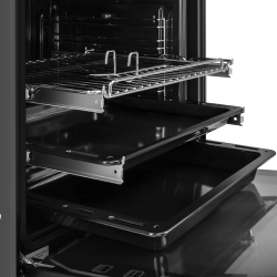 MAUNFELD EOEH7615STB Шкаф духовой электрический с паром, сенсорное управление, 9 режимов, 2-х уровневые телескопические направляющие, цвет чёрный