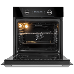 MAUNFELD AEOH60102B Шкаф духовой электрический, поворотные ручки уиапливаемые + сенсорное упр., 10 режимов, цвет - чёрный