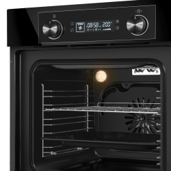 MAUNFELD AEOH60102B Шкаф духовой электрический, поворотные ручки уиапливаемые + сенсорное упр., 10 режимов, цвет - чёрный