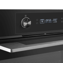 MAUNFELD AEOH60102B Шкаф духовой электрический, поворотные ручки уиапливаемые + сенсорное упр., 10 режимов, цвет - чёрный