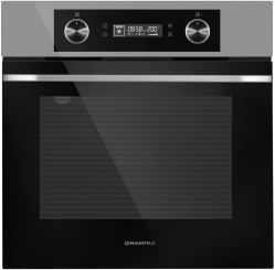 MAUNFELD AEOH60102S Шкаф духовой электрический, поворотные ручки уиапливаемые + сенсорное упр., 10 режимов, цвет - нерж. сталь