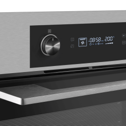 MAUNFELD AEOH60102S Шкаф духовой электрический, поворотные ручки уиапливаемые + сенсорное упр., 10 режимов, цвет - нерж. сталь