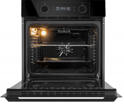 MAUNFELD AEOH60102B2 Шкаф духовой электрический, поворотные ручки уиапливаемые + сенсорное упр., 10 режимов, цвет - чёрный, фурнитура цвет - чёрный