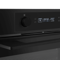 MAUNFELD AEOH60102B2 Шкаф духовой электрический, поворотные ручки уиапливаемые + сенсорное упр., 10 режимов, цвет - чёрный, фурнитура цвет - чёрный
