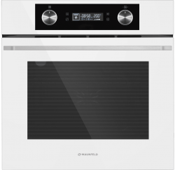 MAUNFELD AEOH60102W Шкаф духовой электрический, поворотные ручки уиапливаемые + сенсорное упр., 10 режимов, цвет - белый