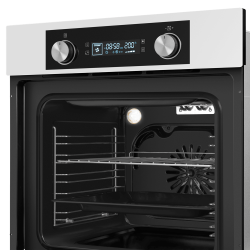 MAUNFELD AEOH60102W Шкаф духовой электрический, поворотные ручки уиапливаемые + сенсорное упр., 10 режимов, цвет - белый