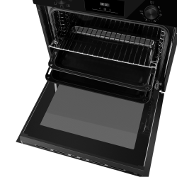 MAUNFELD FEOH7872B2 Шкаф духовой электрический, 7 режимов нагрева, утапливаемые переключатели, сенсорный таймер, Объём 78 л., цвет - чёрный