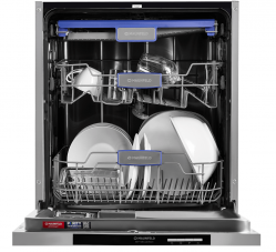 MAUNFELD MLP-123D Light Beam Посудомоечная машина 60 см. A++, 6 программ, третий уровень загрузки, 14 комплектов,  Луч на полу, конденсационная сушка, 1/2 загрузки