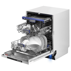 MAUNFELD MLP-123D Light Beam Посудомоечная машина 60 см. A++, 6 программ, третий уровень загрузки, 14 комплектов,  Луч на полу, конденсационная сушка, 1/2 загрузки