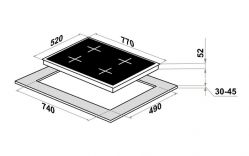 MAUNFELD CVCE774SMTBK Электрическая варочная панель, ширина - 77 см.