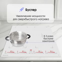 Zigmund & Shtain CI 29.6 W Индукционная варочная поверхность, INVERTER технология постоянного нагрева, две зоны FLEX, Ширина - 60 см.