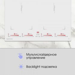 Zigmund & Shtain CI 29.6 W Индукционная варочная поверхность, INVERTER технология постоянного нагрева, две зоны FLEX, Ширина - 60 см.