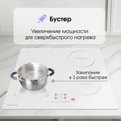 Zigmund & Shtain CI 46.6 W Индукционная варочная поверхность c 1 флекс зоой, ширина 60 см.