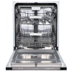 Zigmund & Shtain DW 312.6 Посудомоечная машина 60 см, ИНВЕРТОР, Автооткрывание, Hot Air, 7 программ, 1/2 загрузки,14 комплектов, Индикация времени на полу, аквастоп, дБ 44