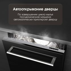 Zigmund & Shtain DW 303.6 Посудомоечная машина 60 см., Автооткрывание,  4 программы, 1/2 загрузки,14 комплектов, Луч на полу, аквастоп, дБ 49
