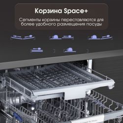 Zigmund & Shtain DW 303.6 Посудомоечная машина 60 см., Автооткрывание,  4 программы, 1/2 загрузки,14 комплектов, Луч на полу, аквастоп, дБ 49