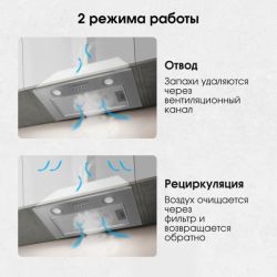 Zigmund & Shtain K 018.5 S Полновстраиваемая кухонная вытяжка, цвет - нерж. сталь, ширина - 52 см., производительность: 660 м3/час