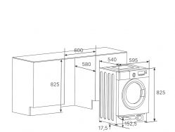 Kuppersbusch WT 6508.1 v Встраиваемая стирально-сушильная  машина Стирка 8 кг Сушка 6 кг, ИНВЕРТОРНЫЙ двигатель Панель управления с LCD дисплеем Отжим макс 1400 об/мин&nbsp; 16 программ