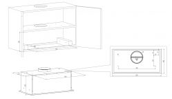 Kuppersberg INPUSH 60 X Встраиваемый вытяжной блок, ширина 52 см. Производительность 780 м3/час, цвет - нерж. сталь