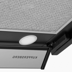 Kuppersberg NANCY S 60 Black Встраиваемый вытяжной блок, Стеклянный откидной козырёк, кширина 60 см. Производительность 1600 м3/час