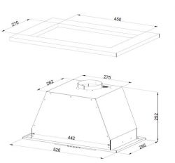 Kuppersberg INLINEA 52 X Встраиваемый вытяжной блок, ширина 52 см. Производительность 1300 м3/час