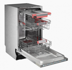 Kuppersberg GIM 4595 Посудомоечная машина, Сенсорное управление, Автоматическое открывание двери, двигатель INVERTER, 10 компл., 9 программ, 1/2 загрузки, уровень шума 42 дБ, ширина 45 см.