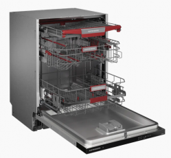 KUPPERSBERG GIM 6097 Посудомоечная машина, A+++, Сенсорное упр. с цветными иконками программ, Автоматическое открывание двери, двигатель INVERTER, 8 программ, 14 комплектов, уровень шума 44 дБ, Aqua stop, Ширина 60 см