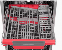 Kuppersberg GSM 4573 Посудомоечная машина, 10 компл., 7 программ, луч на полу, Загрузка 1/2, три корзины, ширина 45 см.