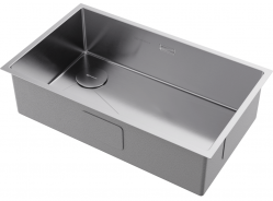 Кухонная мойка OMOIKIRI Taki 74-U/IF-L Side SF IN Сливное отверстие смещено в угол чаши. Монтаж под столешницу / накладной / заподлицо