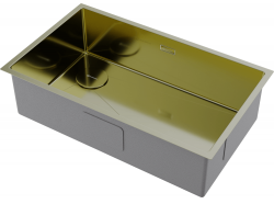 Кухонная мойка OMOIKIRI Taki 74-U/IF-L Side SF LG Сливное отверстие смещено в угол чаши. Монтаж под столешницу / накладной / заподлицо