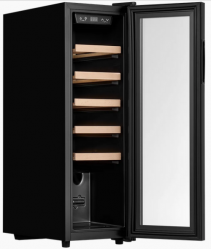 KUPPERSBERG RSW 81 Отдельностоящий винный шкаф, 45 л. Температуры: 5-20°C, Кол-во полок: 5, Кол-во бутылок 12, одна температурных зона, Ширина, см 27 Высота, см 82,7 Глубина, см 49