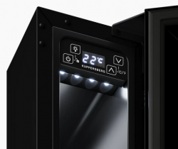 KUPPERSBERG RBW 15 Встраиваемый винный шкаф, 20 л. Температуры: 5-20°C, Кол-во полок: 7, одна температурных зона, Ширина, см 15 Высота, см 87 Глубина, см 51,5