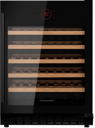 KUPPERSBERG RBW 85 Встраиваемый винный шкаф, 135 л., 54 бутылки Температуры: 5-20°C, Кол-во полок: 5, одна температурных зона, Ширина, см 59,5 Высота, см 80,5 Глубина, см 57