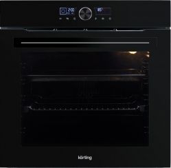 KORTING OKB 8731 CPGN Духовой шкаф. Управление: два дисплея + поворотный регулятор Jog Dial Стеклянная ручка со световой индикацией нагрева, LED дисплей, Функция AIR FRY, 11 режимов нагрева, Плавное откр. и закрыв. дверцы, Цвет - чёрный Total Black