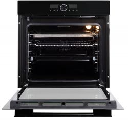 KORTING OKB 8731 CPGN Духовой шкаф. Управление: два дисплея + поворотный регулятор Jog Dial Стеклянная ручка со световой индикацией нагрева, LED дисплей, Функция AIR FRY, 11 режимов нагрева, Плавное откр. и закрыв. дверцы, Цвет - чёрный Total Black
