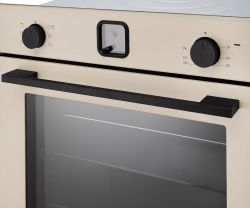 KORTING OKB 4701 CNRW Духовой шкаф серия Retro - дизайн Vintage. часы в классическом стиле, таймер и отключение, 7 режимов, объем 69 л, телескоп.напр. на 1 уровне, каталитическая очистка задней стенки, цвет - бежевый; цвет ручки и регуляторов - чёрный