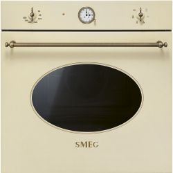 Smeg SF68C1PO  Серия Coloniale  Многофункциональный духовой шкаф, 60 см, 6 функций, Кремовый, фурнитура латунная. Класс энергопотребления А.