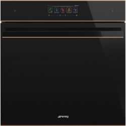 Smeg SO6606WAPNR Серия Dolce Stil Novo  Многофункциональный духовой шкаф с технологией Multitech, СВЧ + Пароварка, 60 см, 25 функций, чёрное стекло Eclipse