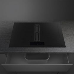 Smeg HOBD382MB2  Индукционная варочная панель со встроенной вытяжкой, 80 см, Multizone, прямой край, чёрный матовый