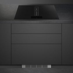 Smeg HOBD382MB2  Индукционная варочная панель со встроенной вытяжкой, 80 см, Multizone, прямой край, чёрный матовый
