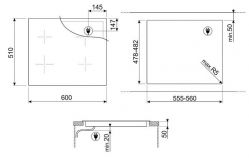 Smeg SI2M5643D1 Индукционная варочная панель, Multizone, 60 см, прямой край, цвет чёрный
