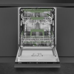 SMEG STL7332CL Полностью встраиваемая посудомоечная машина 60 см., Инверторный мотор, Полный Acquastop, Система шарниров Flexifit, 10 программ, Автоматическое открытие дверцы, "луч на полу"