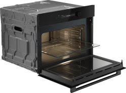 Asko OM54BGH NYACraft Glass Series 5 Встраиваемая микроволновая печь, генерация микроволн - Инвертор ,Высота 45 см., Цвет: чрное стекло